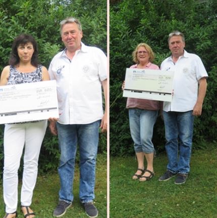 Spendenübergabe Johannes Alt Elke Weyand Christlicher Hospizverein Morbach