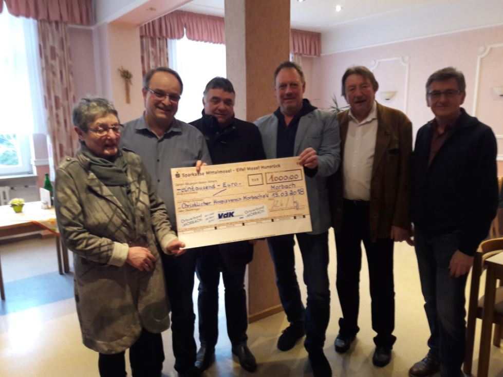 VDK Ortsverband Morbach Christlicher Hospizverein Morbach Spendenübergabe